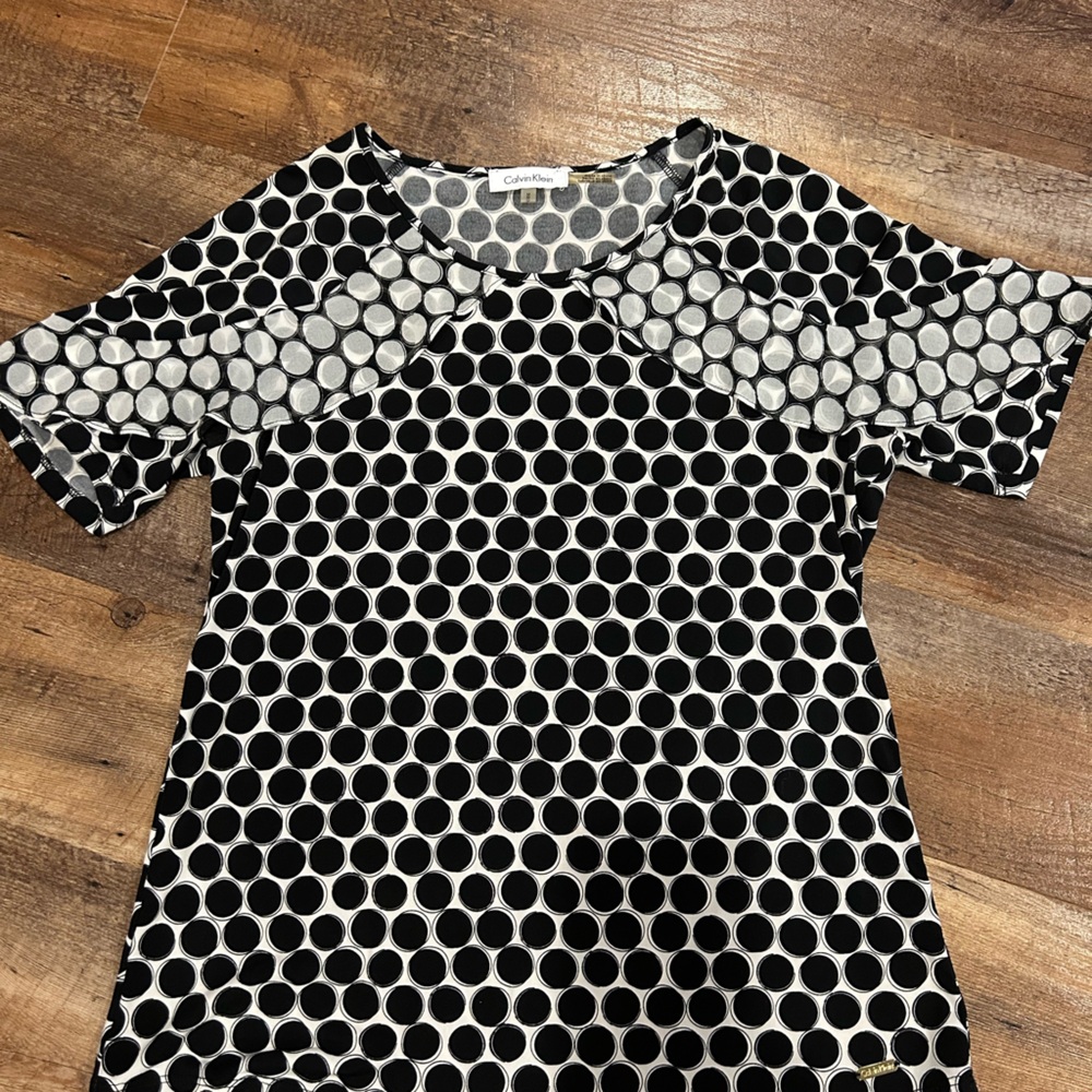 Calvin Klein Monochrome Polka Dot Blouse